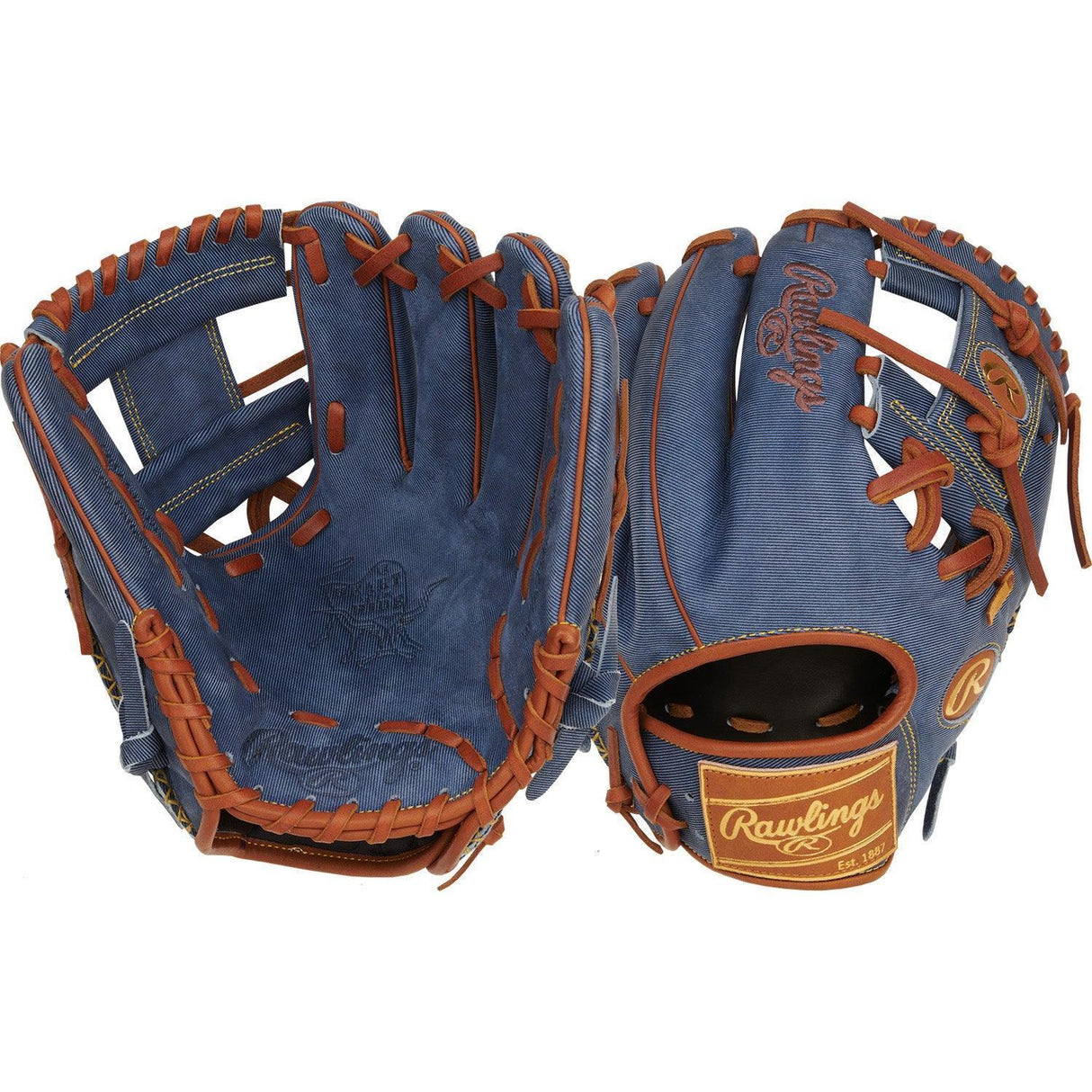 Rawlings Heart of the Hide Pro Label Denim Edition 11.5" Baseball Fielding Glove - PRO204-2D - Smash It Sports