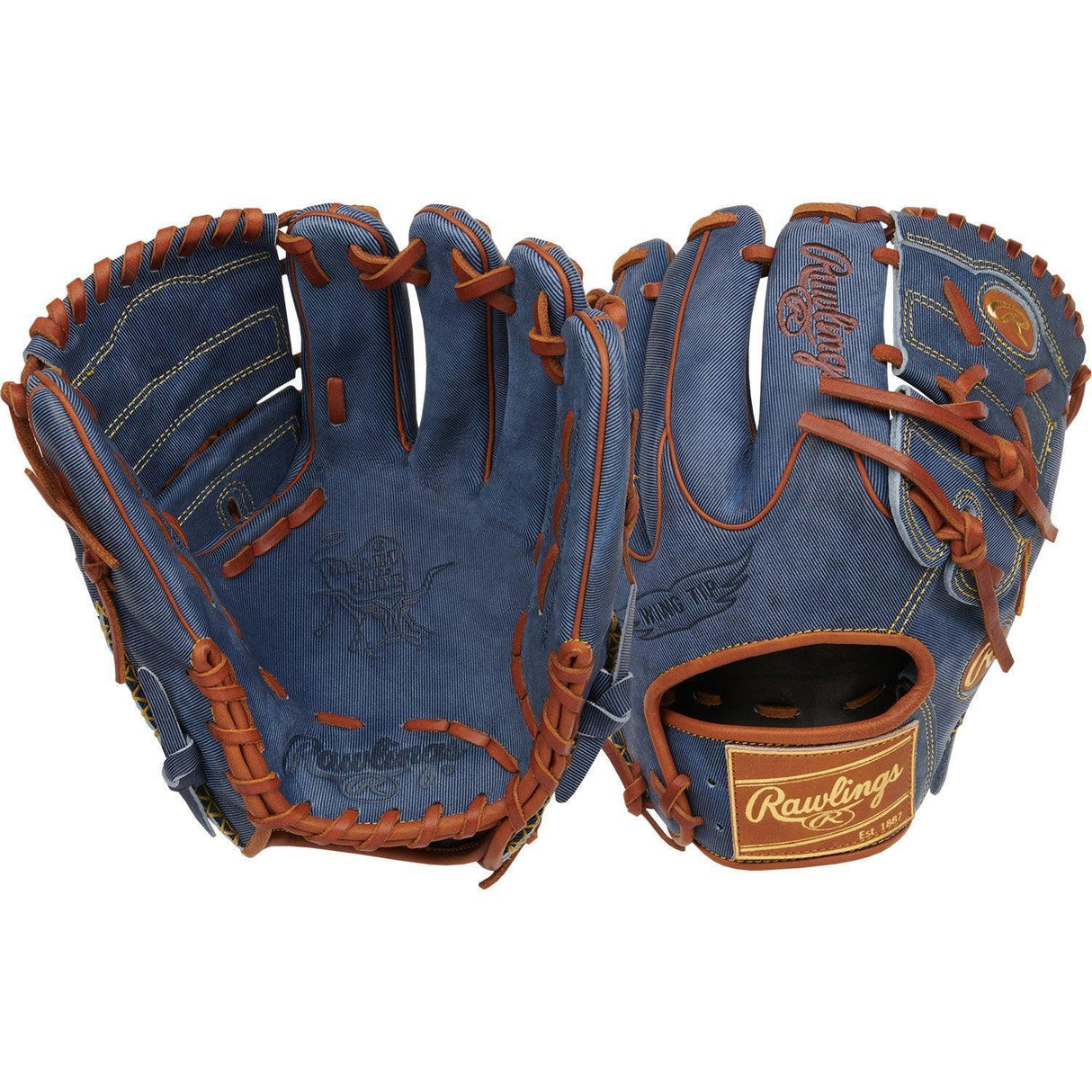 Rawlings Heart of the Hide Pro Label Denim Edition 11.75" Baseball Fielding Glove - PRO205W-9D - Smash It Sports