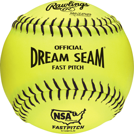 Rawlings NSA 12" Official Dream Seam Fastpitch Softballs C12BYLN - Smash It Sports