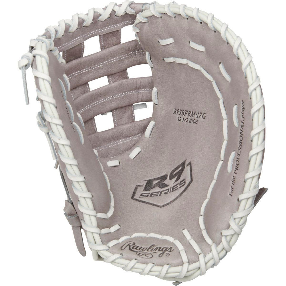 Rawlings R9 Series 12.5" First Base Fastpitch Fielding Mitt/Glove - R9SBFBM-17G - Smash It Sports
