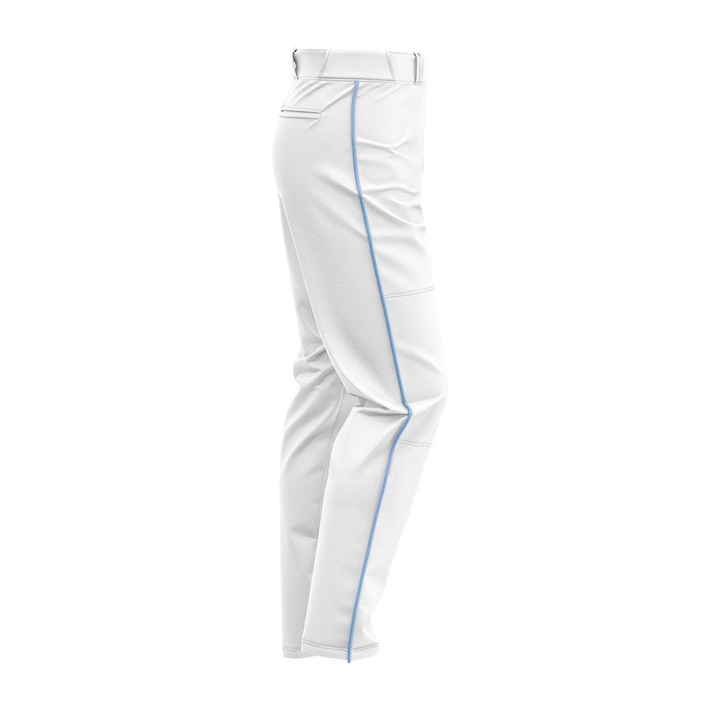 SIS Pro-Line Softball/Baseball Game Pants (White with Colored Piping) - Smash It Sports
