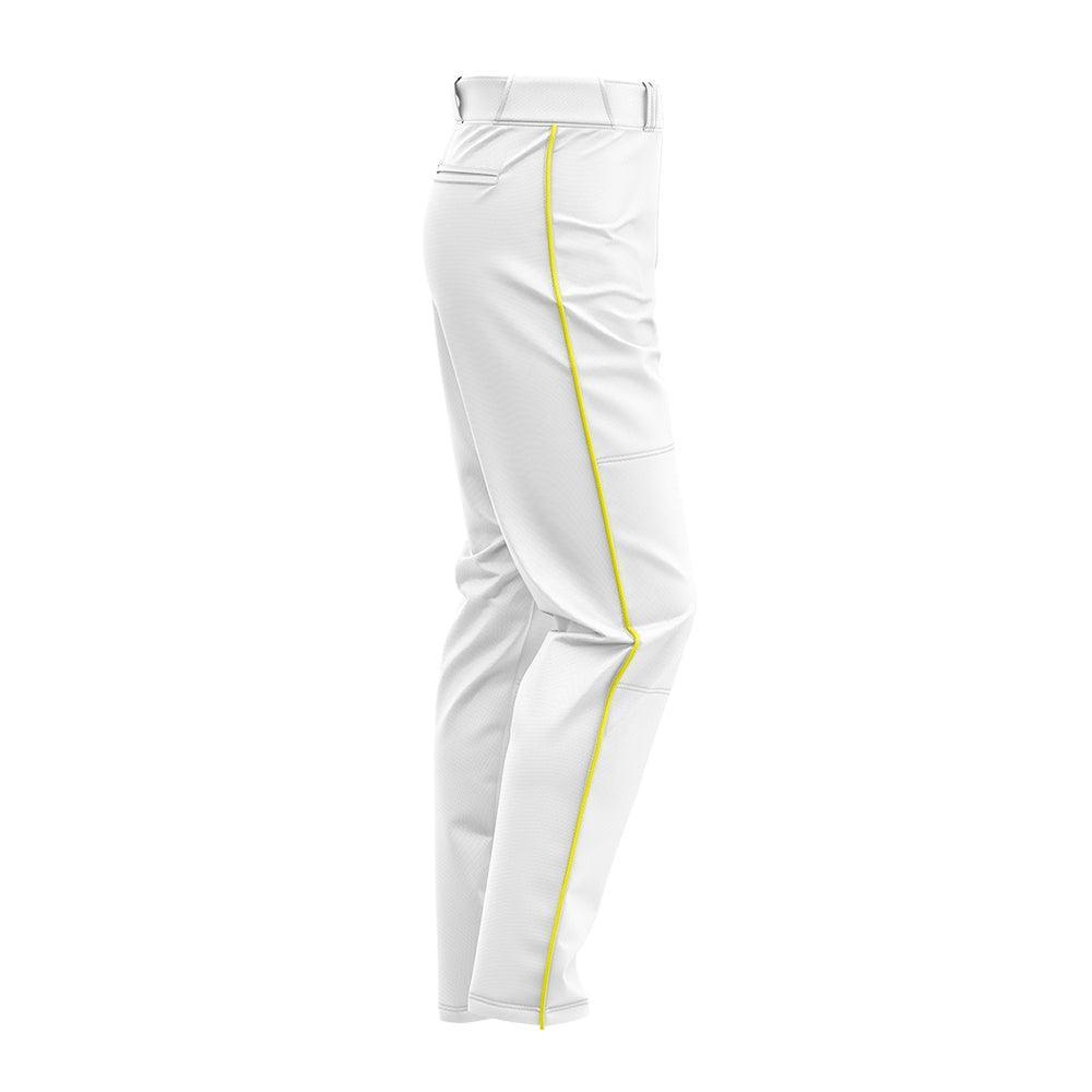 SIS Pro-Line Softball/Baseball Game Pants (White with Colored Piping) - Smash It Sports