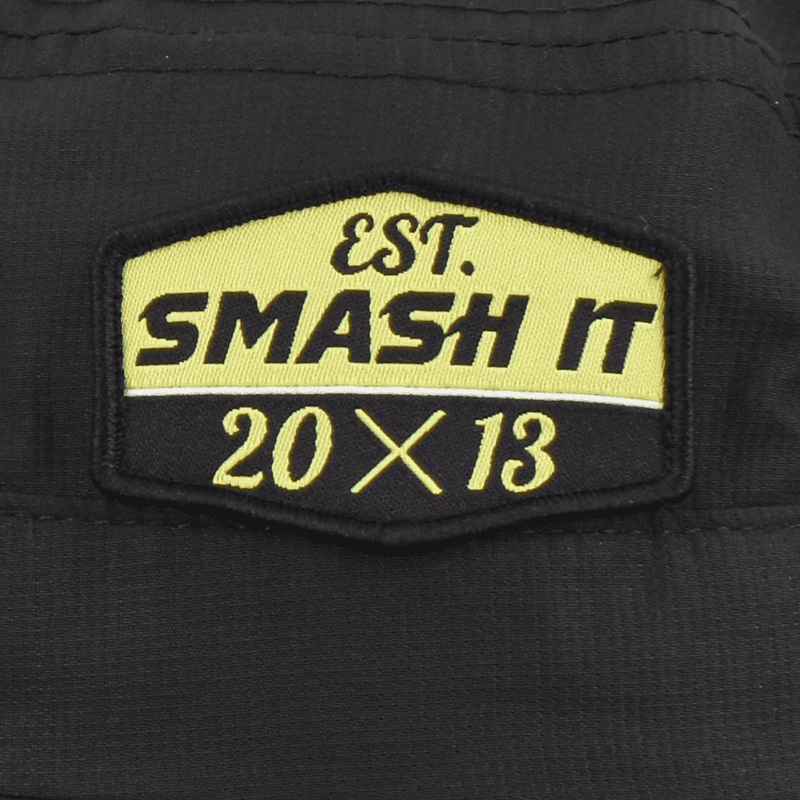 Smash It Sports Bucket Hat Black with Neon Patch - Smash It Sports