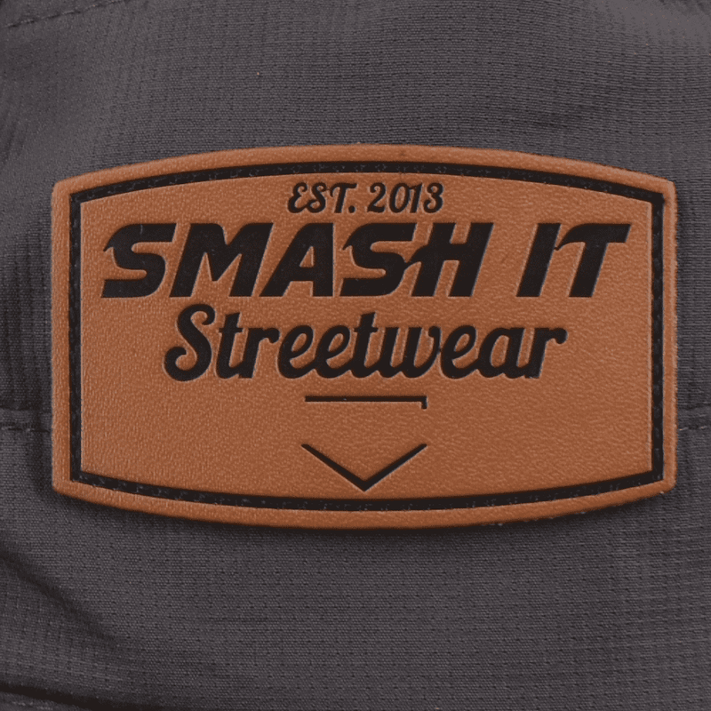 Smash It Sports Bucket Hat Charcoal with Leather Patch - Smash It Sports