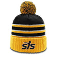 Smash It Sports Beanie #134 with Pom (Black/Gold/White) - Smash It Sports