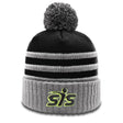 Smash It Sports Beanie #134 with Pom (Black/Grey/White) - Smash It Sports