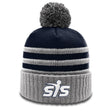 Smash It Sports Beanie #134 with Pom (Navy/Grey/White) - Smash It Sports