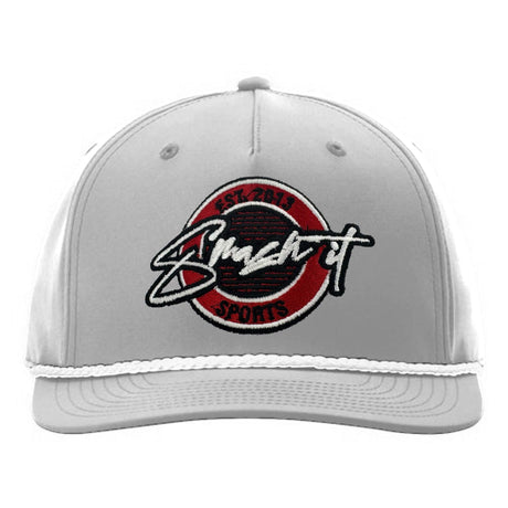 Smash It Sports Classic Rope Snapback Hat - Grey/White/Red - Smash It Sports
