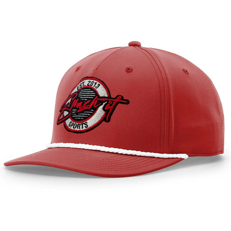 Smash It Sports Classic Rope Snapback Hat - Red/White - Smash It Sports