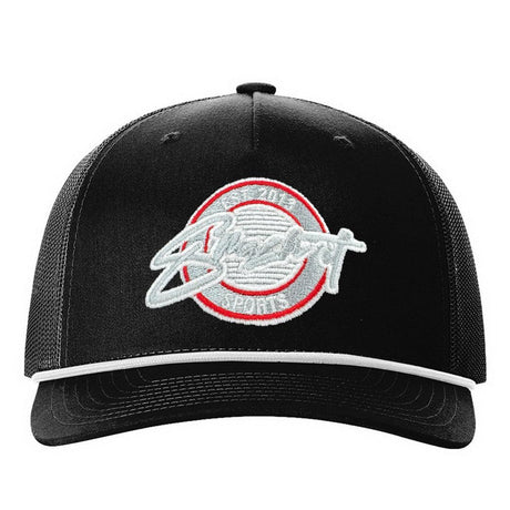 Smash It Sports Classic Rope Trucker Hat - Black/Grey/Red - Smash It Sports