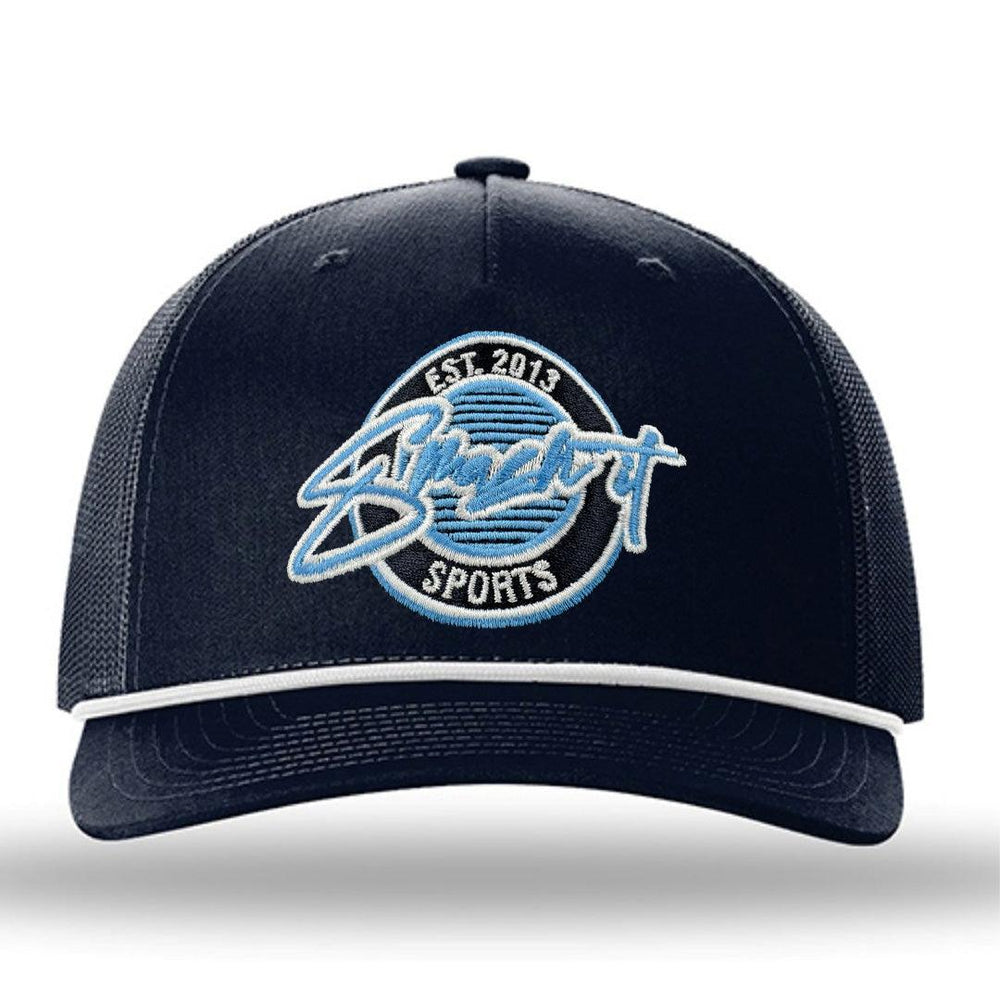 Smash It Sports Classic Rope Trucker Hat - Navy/White/Carolina - Smash It Sports