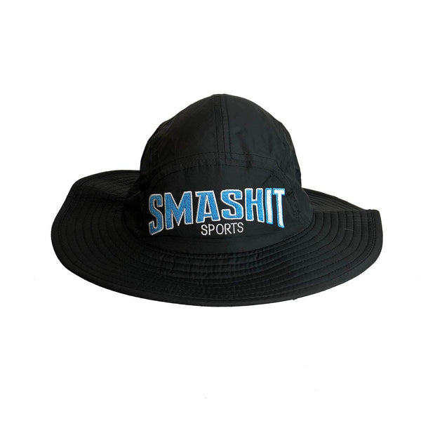 Smash It Sports Bucket Hat - Black Hat/ Smash It Sports Text/Carolina/White