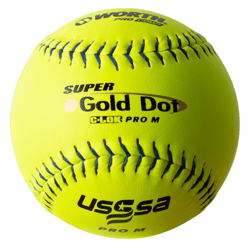 SPECIAL - 6 DOZEN - Worth PRO M 44/375 USSSA 12" Slowpitch Softballs - UM12CY - Smash It Sports