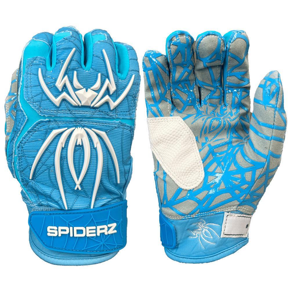 Spiderz HYBRID Batting Gloves - Electric Blue/White - Smash It Sports