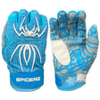 Spiderz HYBRID Batting Gloves - Electric Blue/White - Smash It Sports