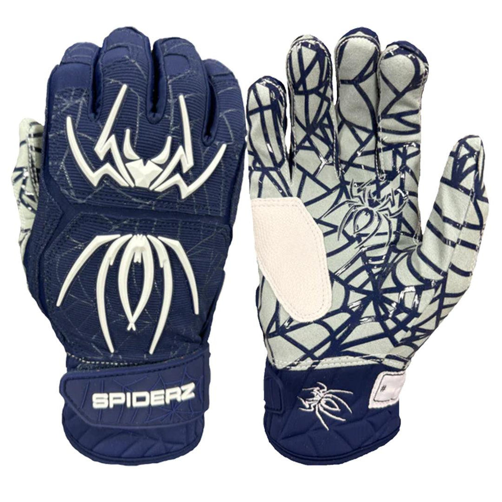 Spiderz HYBRID Batting Gloves - Navy/White - Smash It Sports
