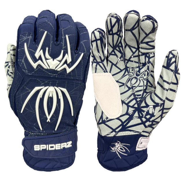Spiderz HYBRID Batting Gloves - Navy/White - Smash It Sports