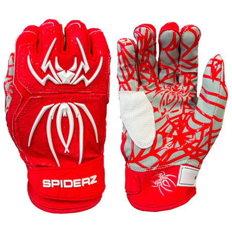 Spiderz HYBRID Batting Gloves - Red/White - Smash It Sports