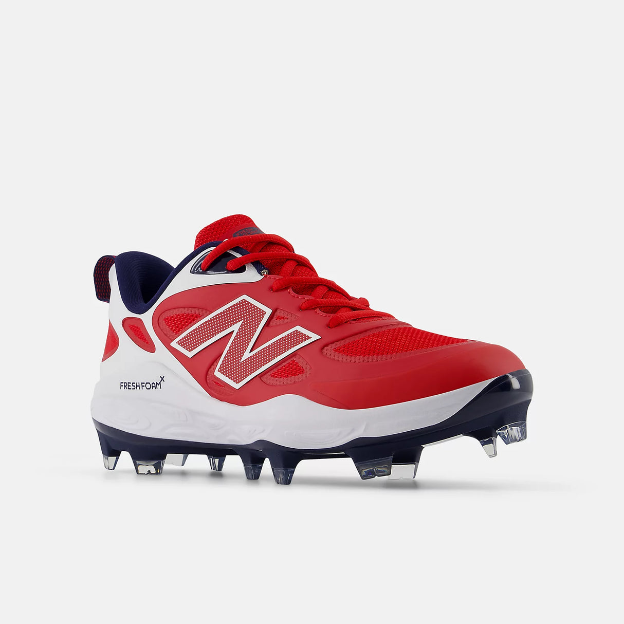 New Balance Women's Fresh Foam X Velo v4 Molded Softball Cleats - Red/White SPVELOU4
