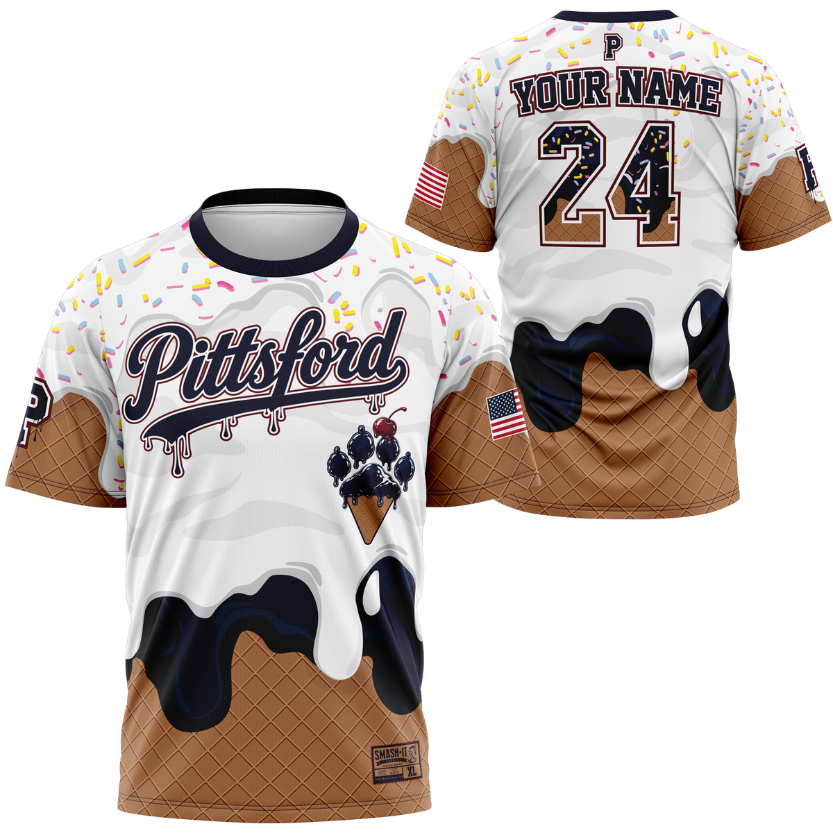 Pittsford Panthers Baseball Full Dye T-Shirt (Multiple Designs)