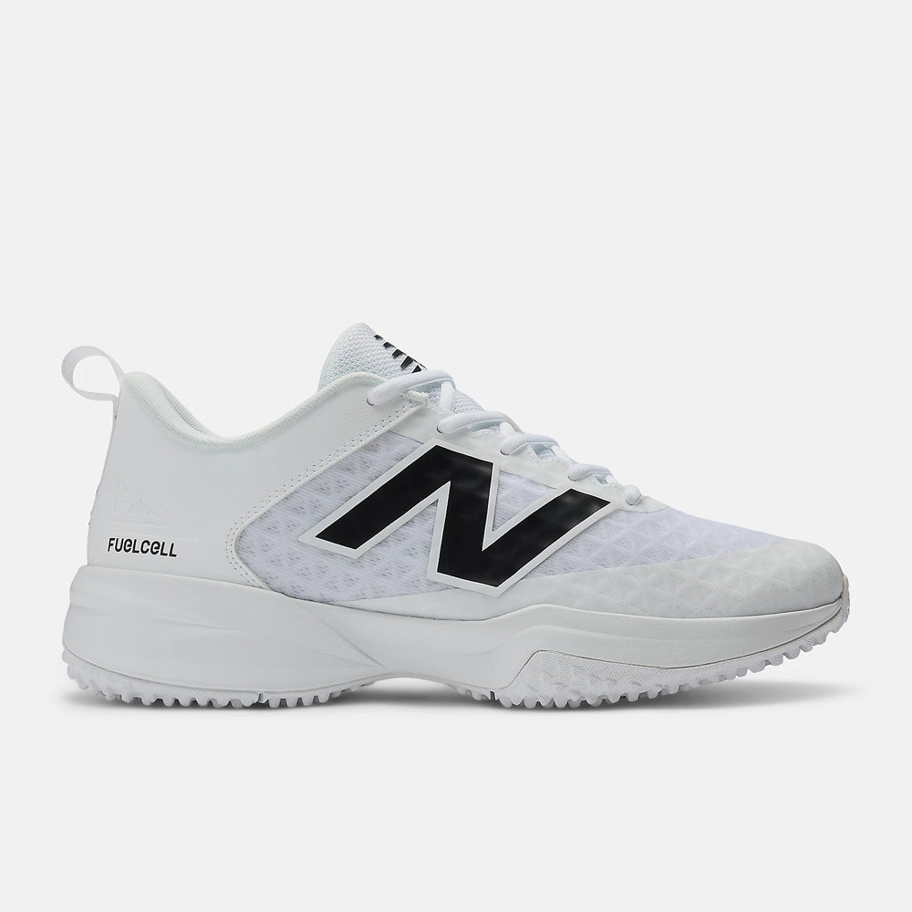 New Balance Men's Fuelcell 4040 v8 Turf Baseball Shoes - White/Black - T4040TW8