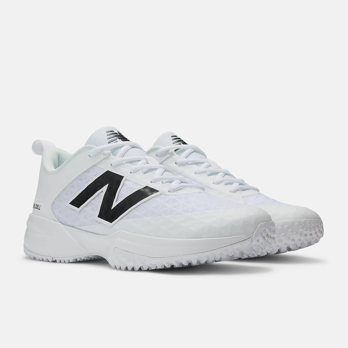 New Balance Men's Fuelcell 4040 v8 Turf Baseball Shoes - White/Black - T4040TW8