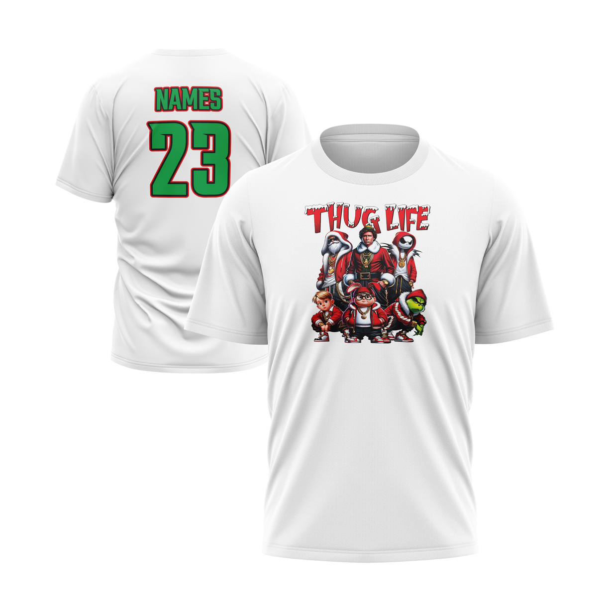 Christmas Thug Life Crew - Semi-Sub Short Sleeve Shirt - (Multiple Designs)