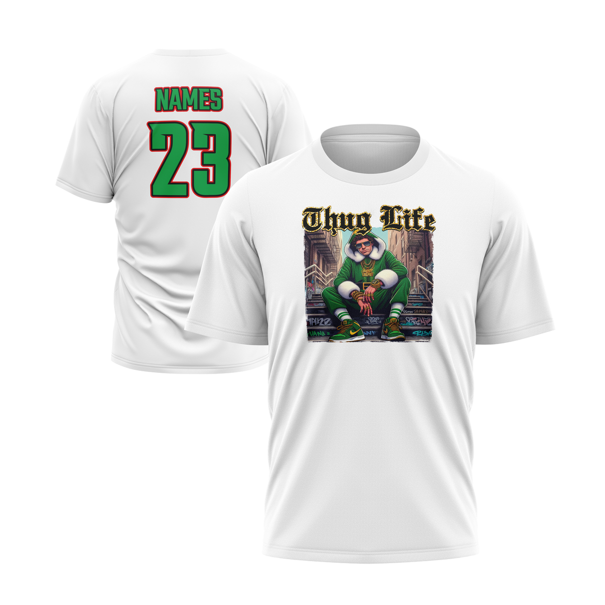 Christmas Thug Life - Semi-Sub Short Sleeve Shirt - (Multiple Designs)