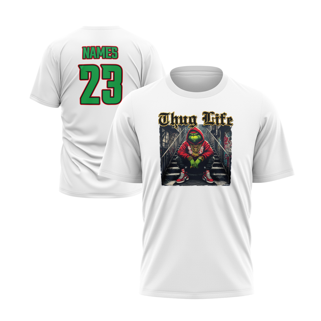 Christmas Thug Life - Semi-Sub Short Sleeve Shirt - (Multiple Designs)