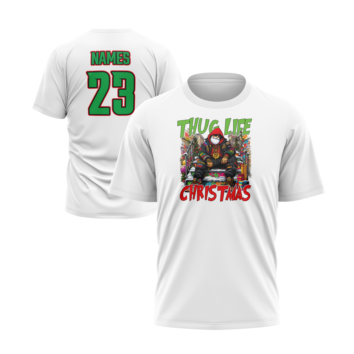 Christmas Thug Life - Semi-Sub Short Sleeve Shirt - (Multiple Designs)