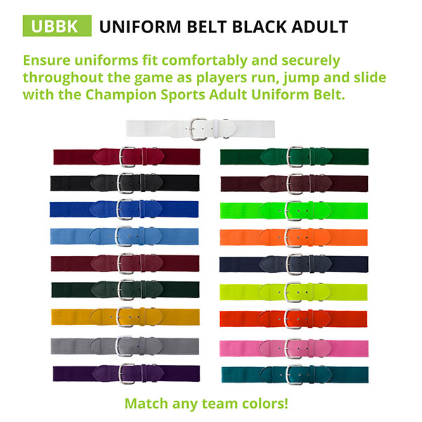 Uniform Belt, Adult or Youth (17 Colors) - Smash It Sports