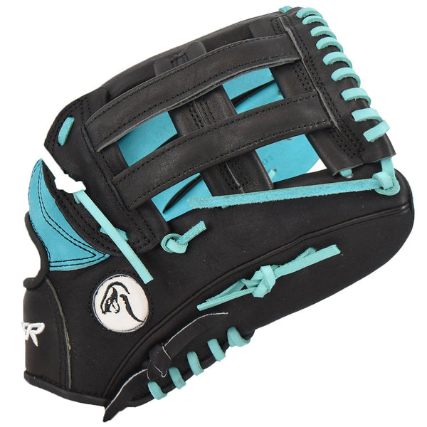Viper Premium Leather Slowpitch Softball Fielding Glove – Game Ready Edition - VIP-H-SL-BLK-LB-001 - Smash It Sports