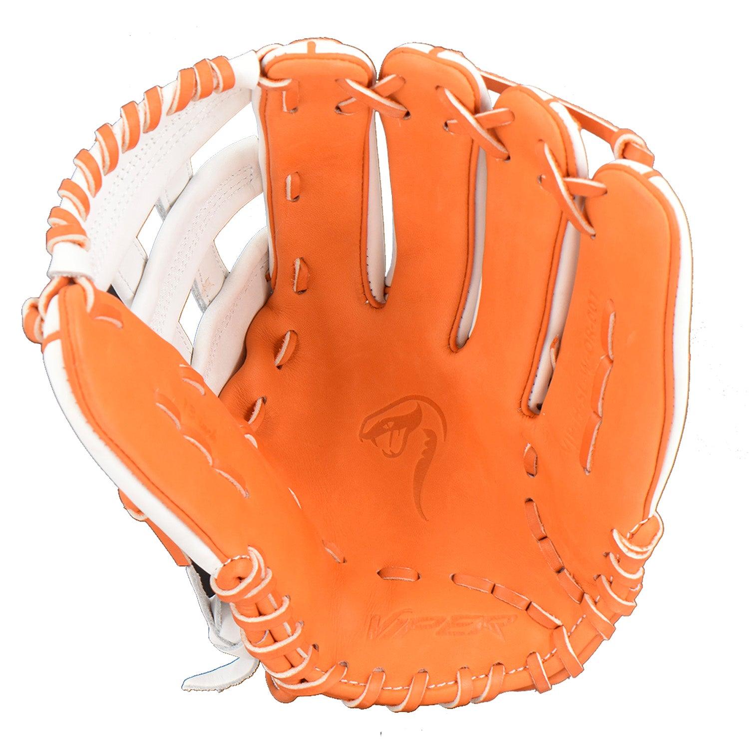 Viper Premium Leather Slowpitch Softball Fielding Glove – Game Ready Edition - VIP-H-SL-W-OR-001 - Smash It Sports