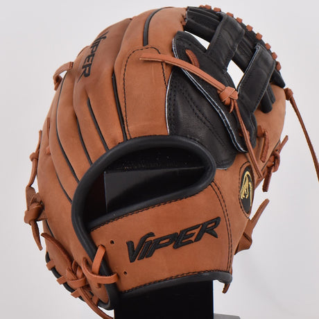 Viper Japanese Kip Leather Slowpitch Softball Fielding Glove – Brown/Black - Smash It Sports