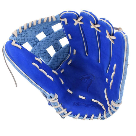 Viper Japanese Kip Leather Slowpitch Softball Fielding Glove Viper-Tip Edition Carolina/Royal/White - Smash It Sports