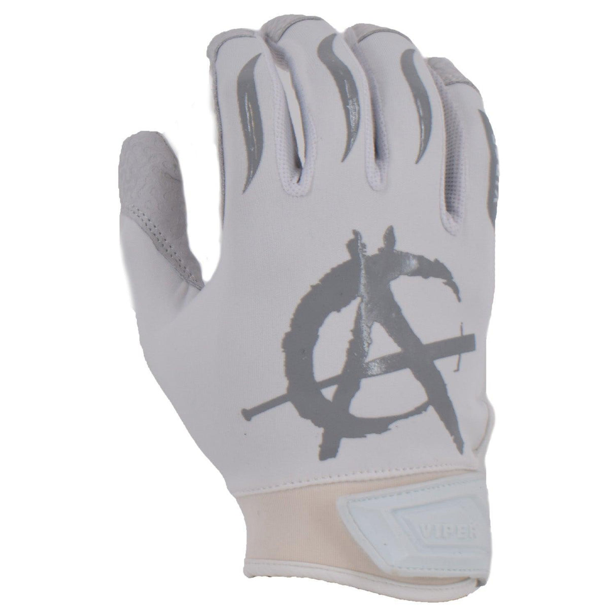 Viper Lite Premium Batting Gloves Leather Palm - Anarchy Edition Whiteout - Smash It Sports