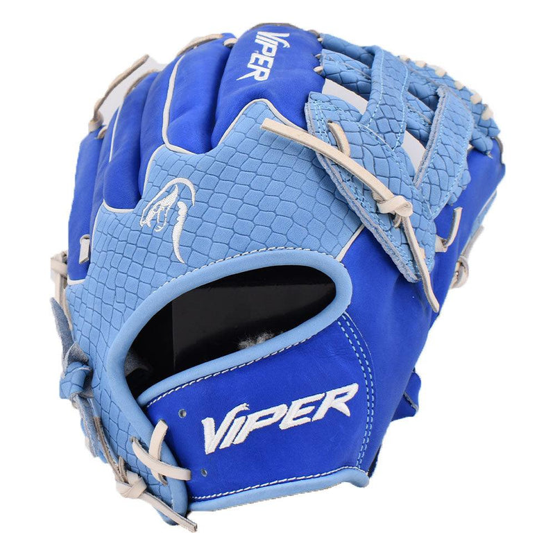 Viper Japanese Kip Leather Slowpitch Softball Fielding Glove Viper-Tip Edition Carolina/Royal/White - Smash It Sports