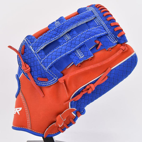 Viper Japanese Kip Leather Slowpitch Softball Fielding Glove Viper-Tip Edition Royal/Red/White - Smash It Sports