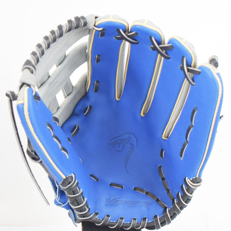 Viper Japanese Kip Leather Slowpitch Softball Fielding Glove Royal/Grey/Tan - Smash It Sports