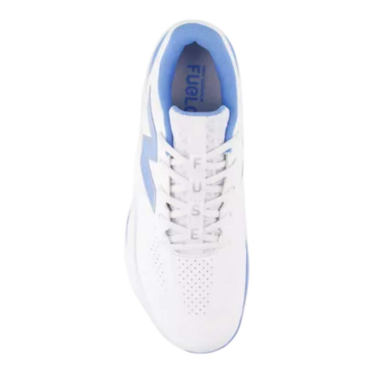 New Balance Women's FUSE v5 Turf Trainer Softball Shoes - White/Carolina - WFUSE6PS