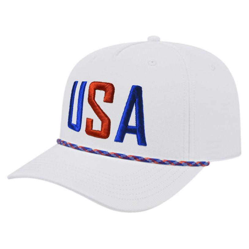 Team USA Classic Snapback Hat - White