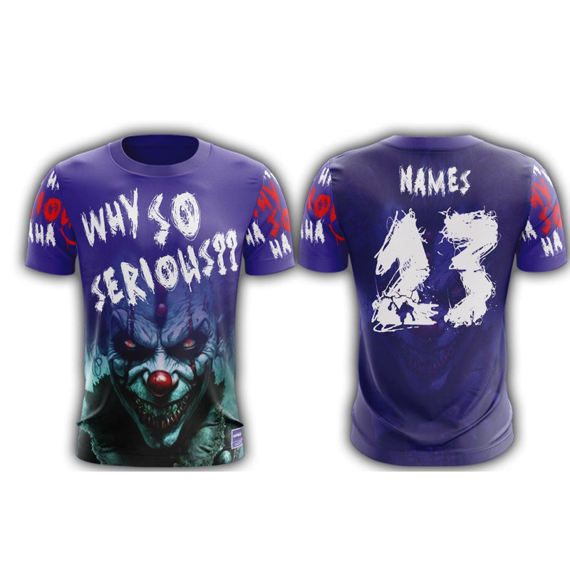 Why So Serious - Purple - Short Sleeve Shirt (Customized Buy-In) - Smash It Sports