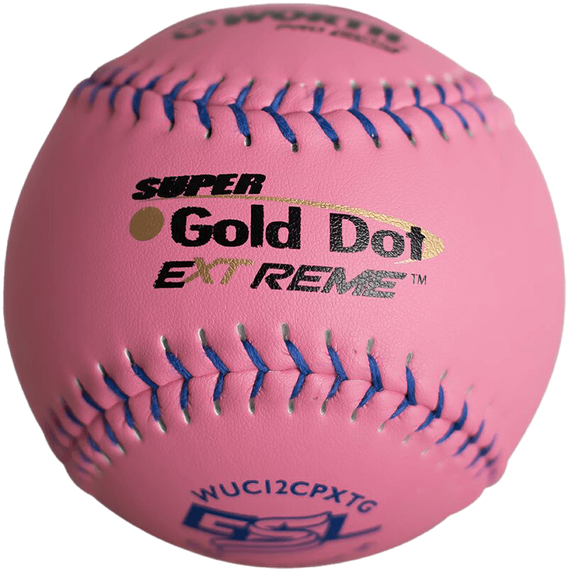 Worth Pink Super Gold Dot Extreme Composite 40/325 GSL 12" Slowpitch Softballs - WUC12CPXTG - Smash It Sports