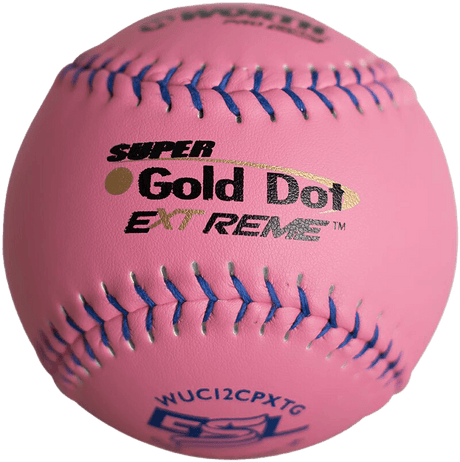 Worth Pink Super Gold Dot Extreme Composite 40/325 GSL 12" Slowpitch Softballs - WUC12CPXTG - Smash It Sports