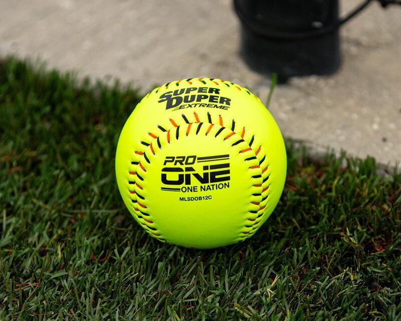 Worth Super Duper Extreme Black/Orange Stitch Pro Comp 44/375 One Nation 11" Slowpitch Softballs - Smash It Sports