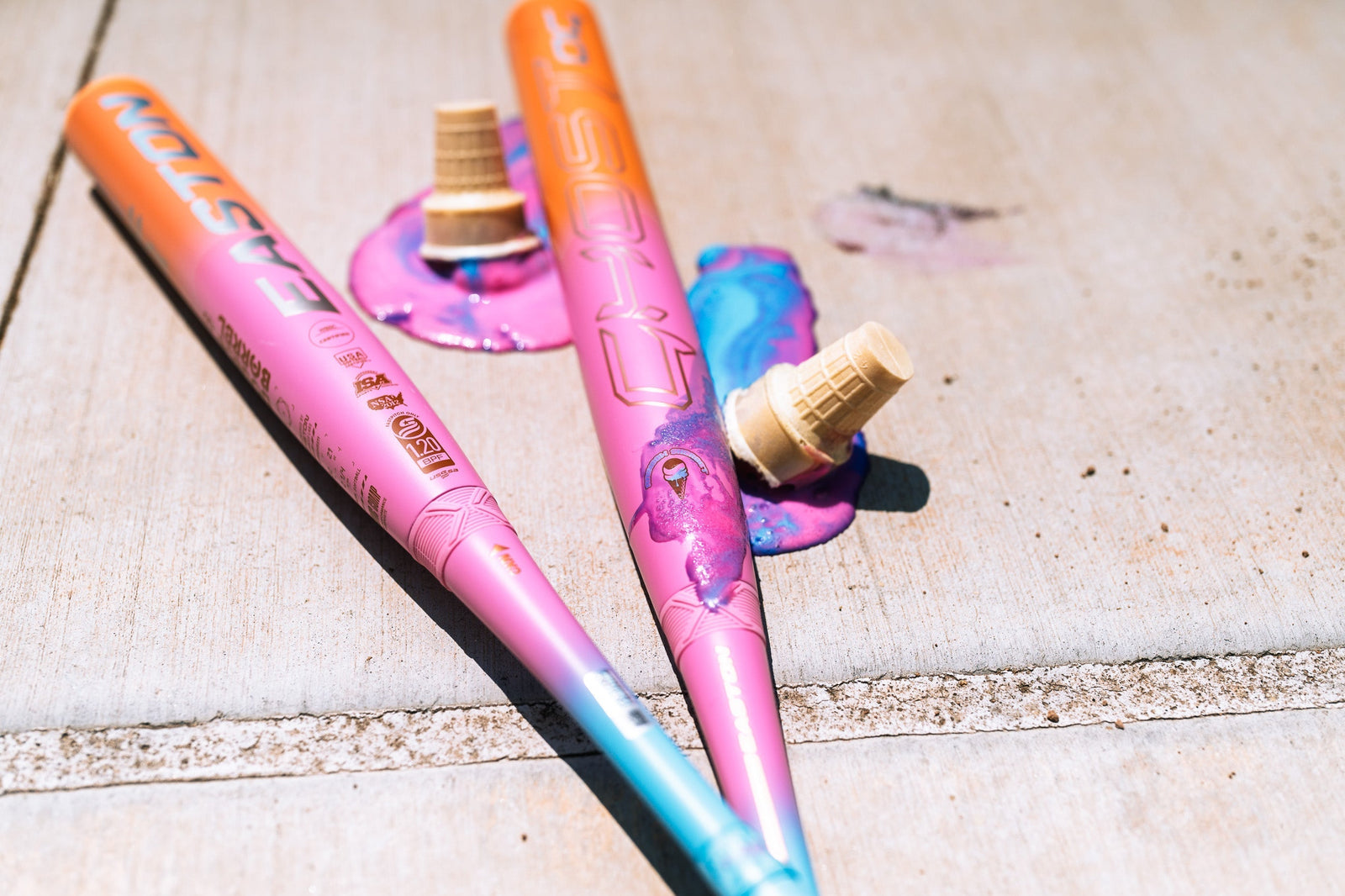 Easton Ghost OG Rainbow Sherbert Fastpitch Bat