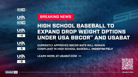 NFHS expands high school baseball drop weight options — USABat -4, -5, -6 now approved for 2028
