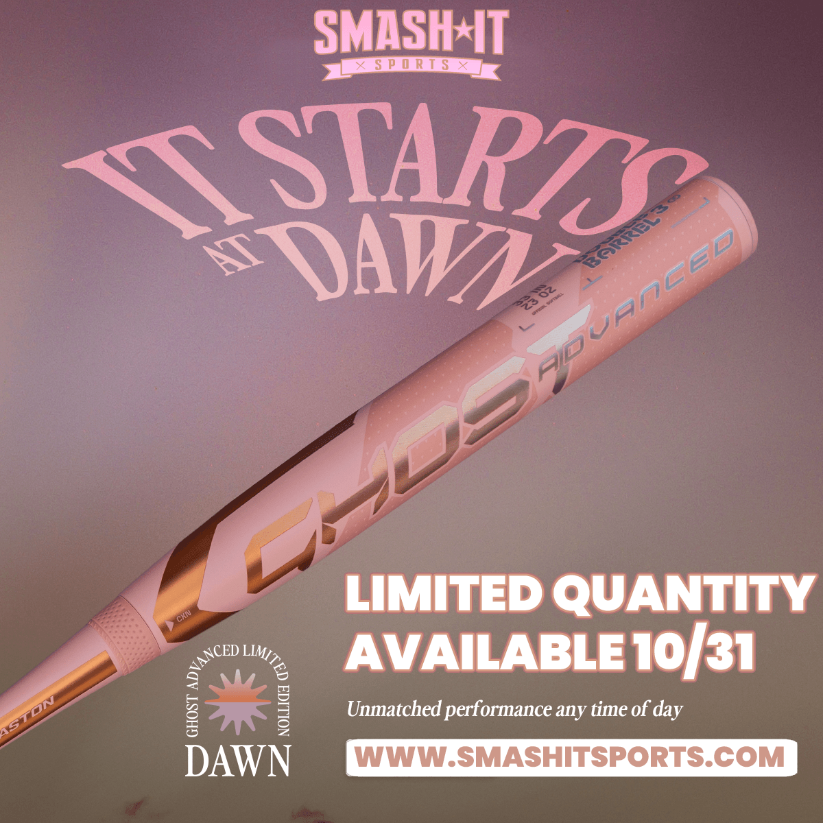 Limited-Edition Easton Ghost Advanced Dawn - Smash It Sports