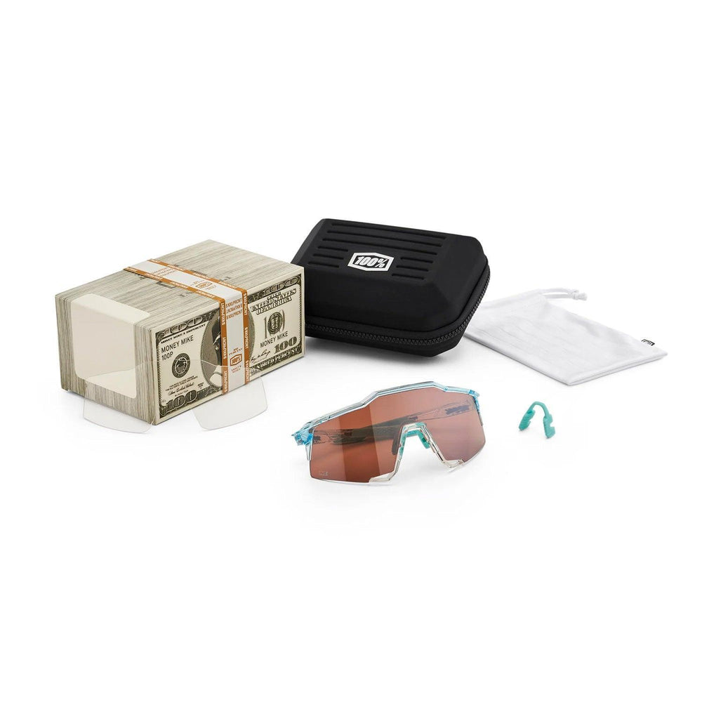 100 Percent Sunglasses SPEEDCRAFT LE Money Mike HiPER Silver