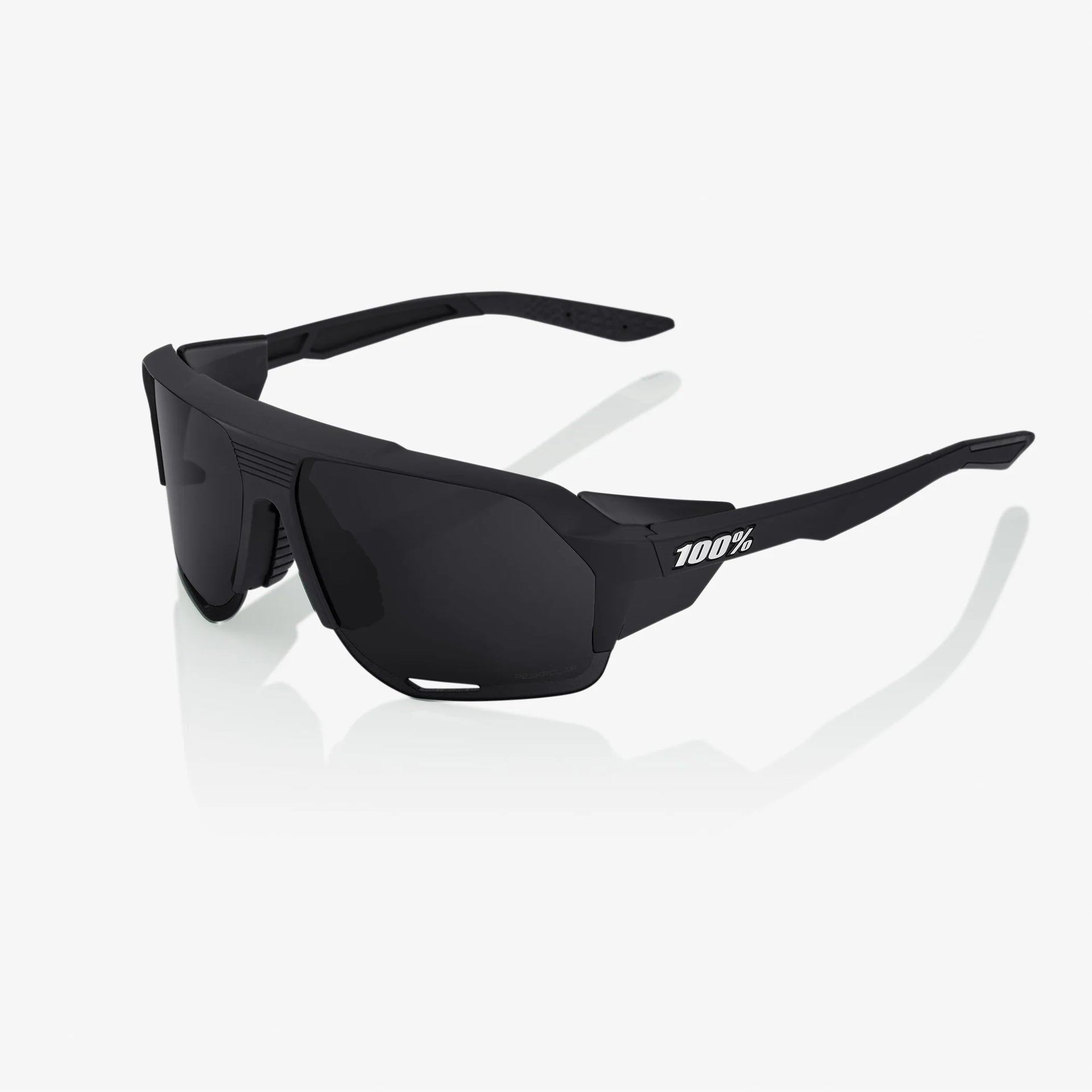 100 Percent Sunglasses - Norvik - Matte Black - Grey PEAKPOLAR